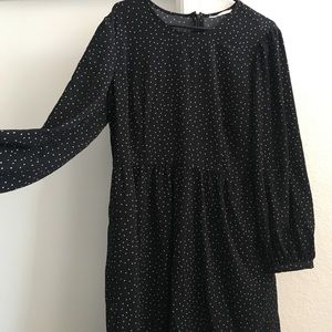 POPSUGAR Black Polka Dot Dress